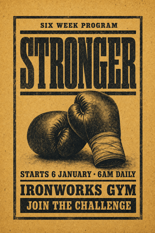 Wood Type Ink example design