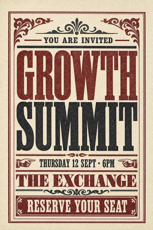 Oxblood Letterpress example design