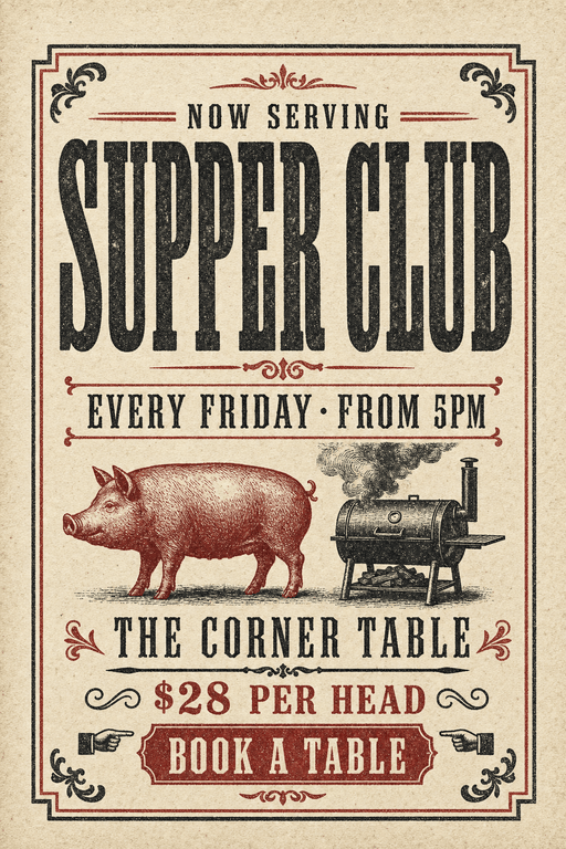 Letterpress Broadside example design