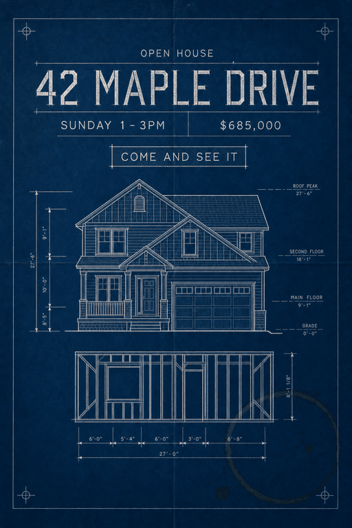 Cyanotype Blueprint example design